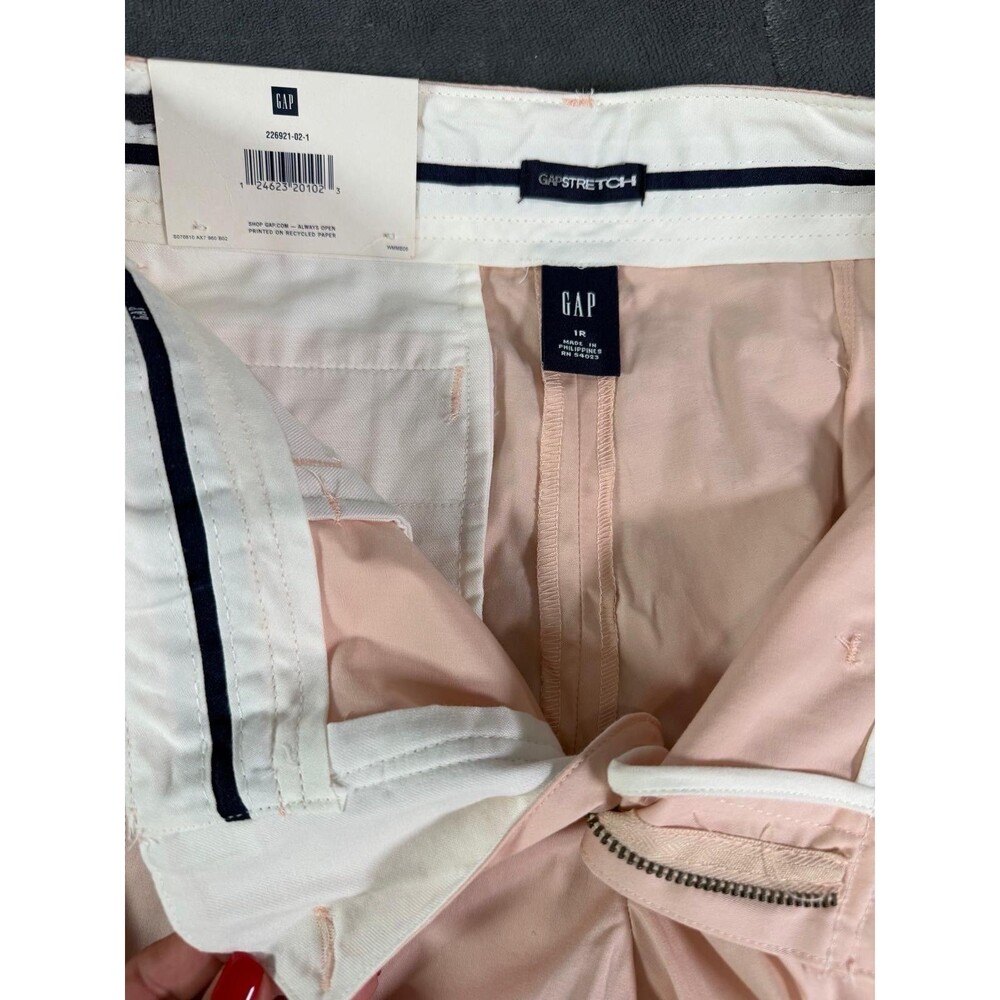 GAP Stretch Women Pants Size 1R Pink LightWeight Trouser New With Tags Office. - Picture 5 of 5